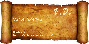 Vald Dóra névjegykártya